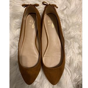 Mix No. 6 faux suede ballet flats with laces